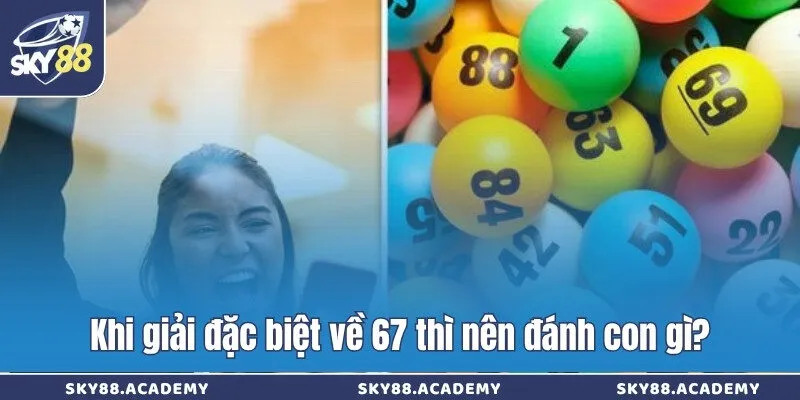 Khi giải đặc biệt về 67 thì nên đánh con gì?