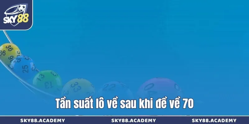 Tần suất lô về sau khi đề về 70